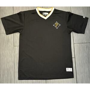 Pittsburgh Pirates True Fan Men’s Black Short Sleeve Vneck T-shirt Size Medium
